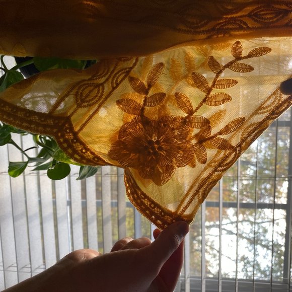 Mustard Lace Maxi Dress - Picture 2 of 6